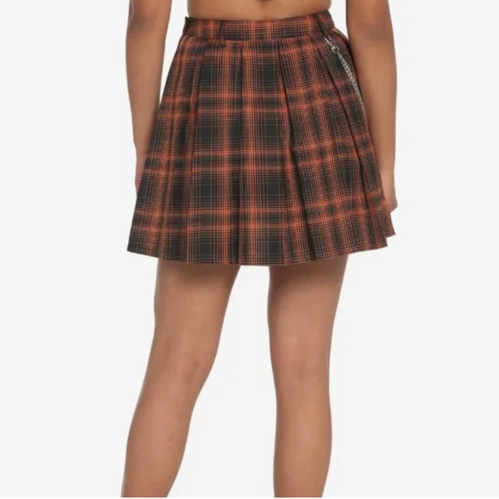 Hot Topic Orange Plaid Skirt - Plus Size